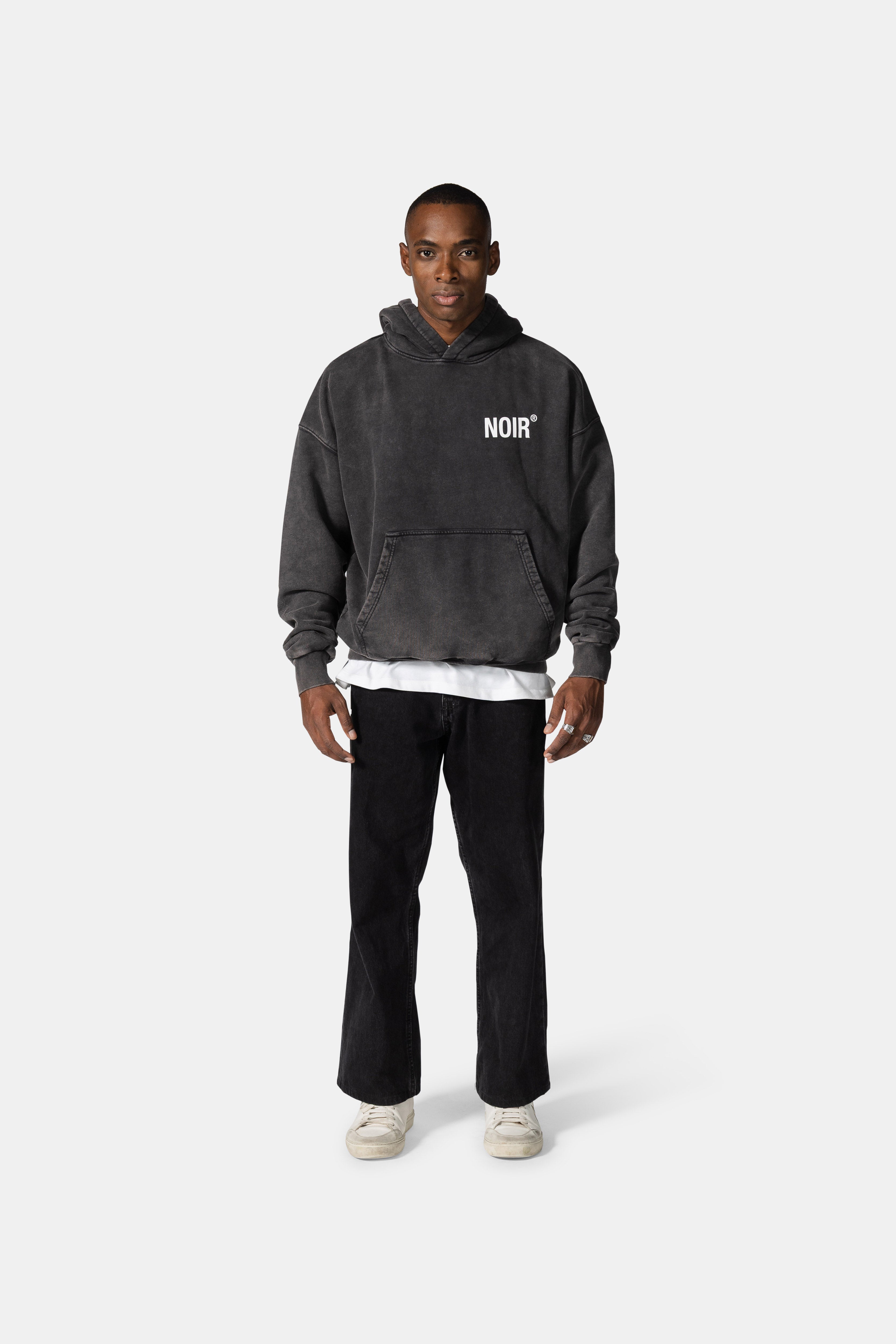 Essence Washed Black Hoodie