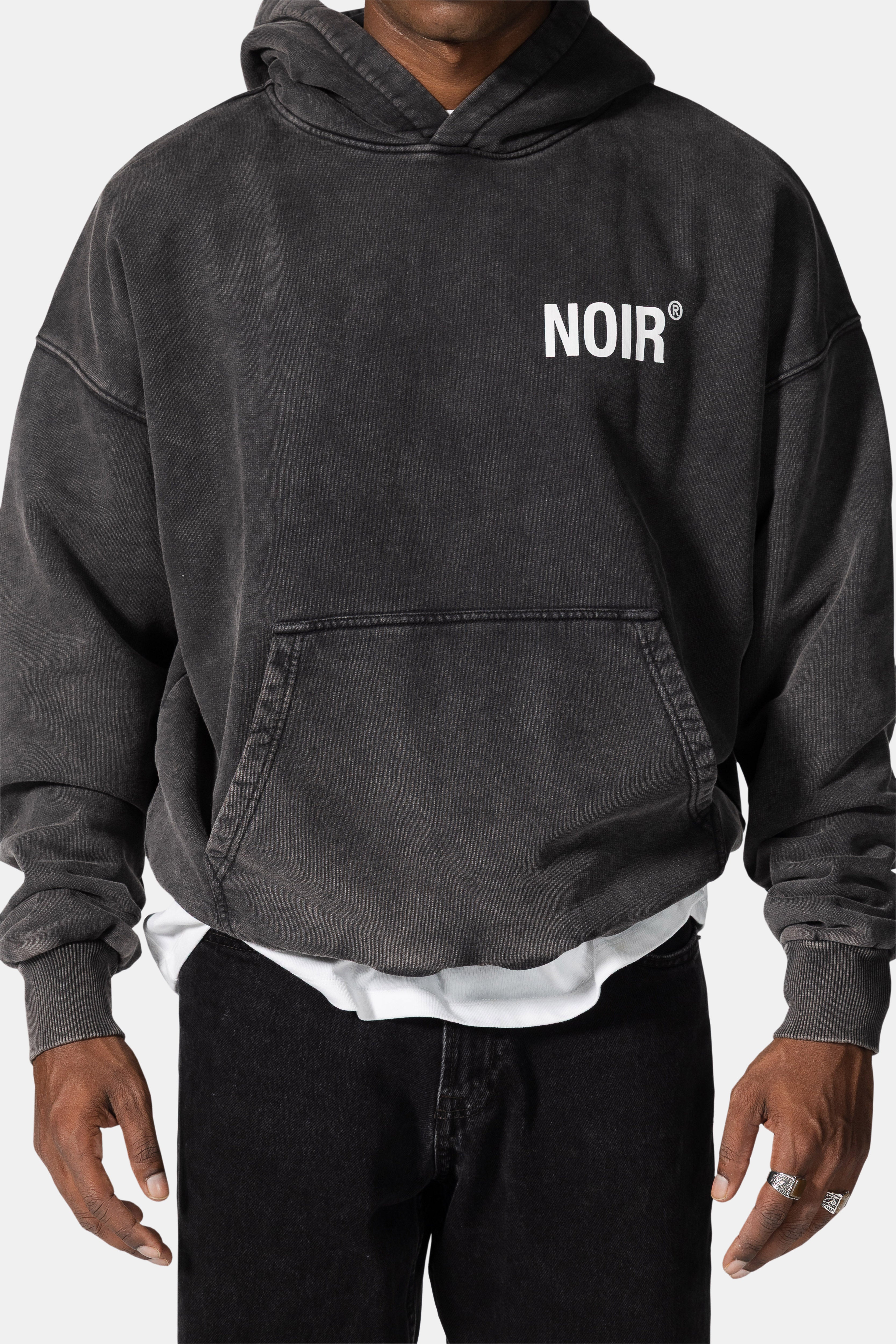 Essence Washed Black Hoodie